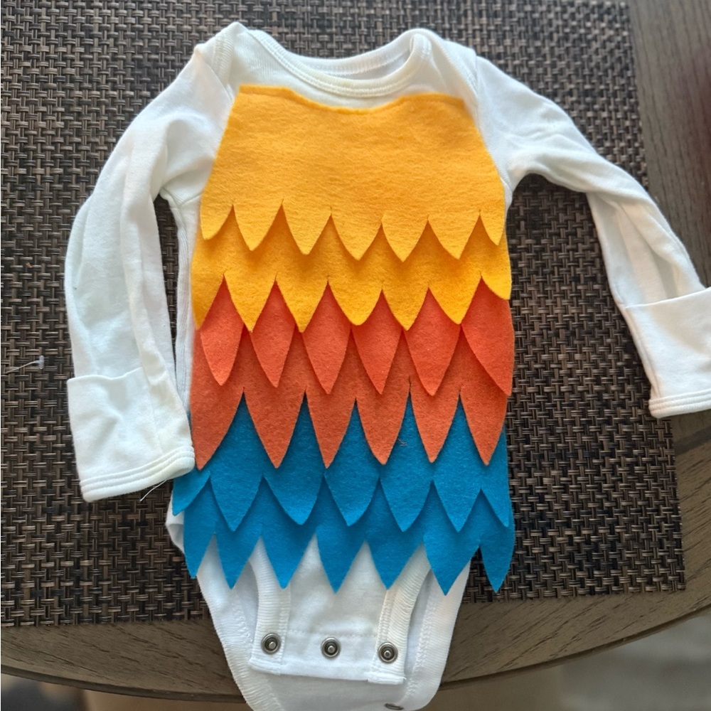 Custom Feathered Newborn Baby Onesie